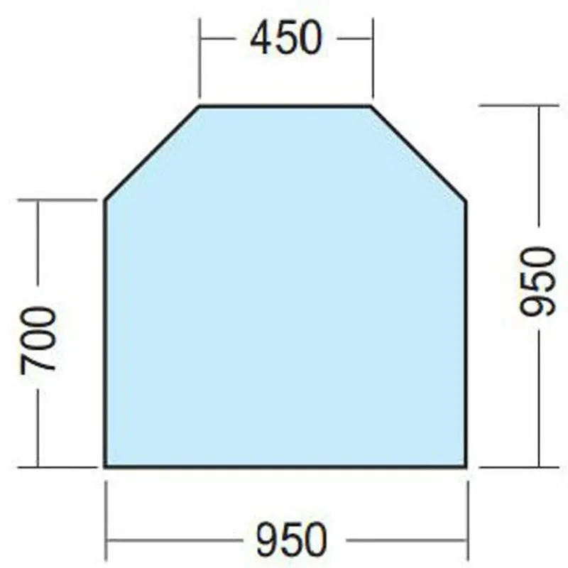 Bottenplatta 950 x 950 mm Sexkantig
