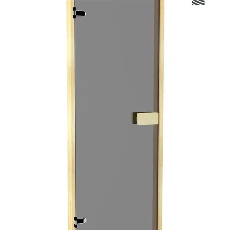 Bastudörr 7x20 Classic med glas och furukarm